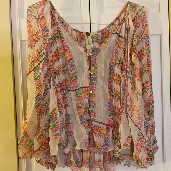 $20 ❌ SEND OFFER ❌ Free People Flowy Button Up Blouse - Picture 5 of 10